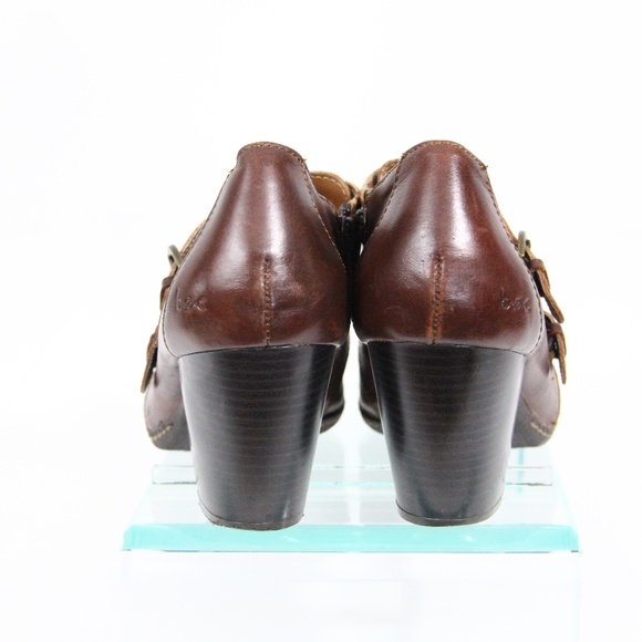 BOC Born Women Double Monk Strap Bootie sz 9 Ankle Boot Brown Leather - Picture 7 of 8